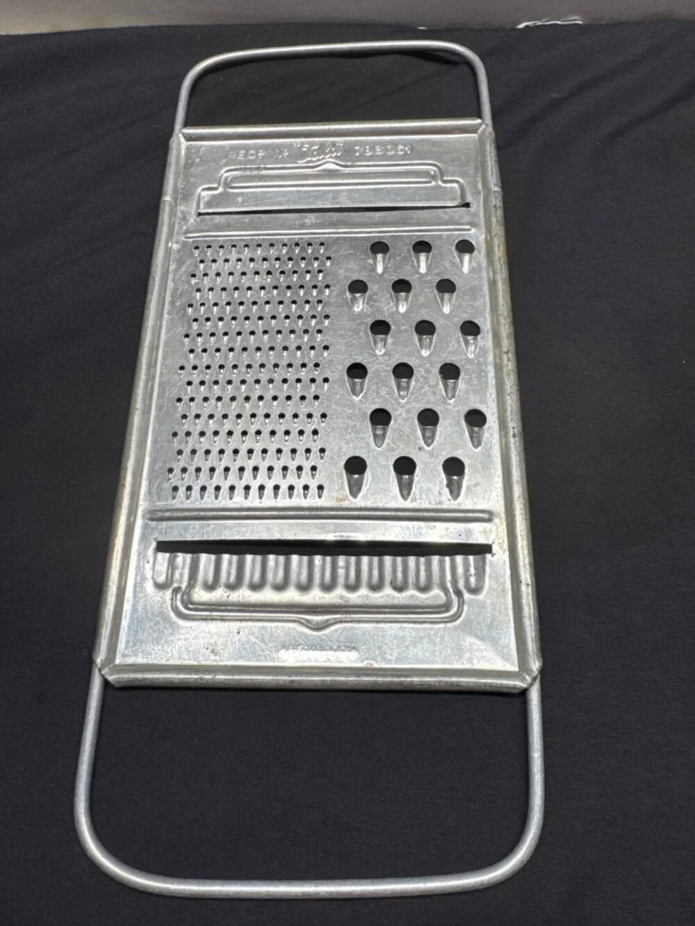 Vintage Tala 1933 Aluminum Multi-Sided Handheld Grater Made In England